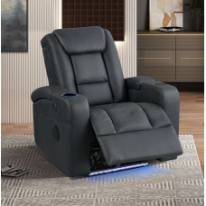 99096 STRESSLESS Charcoal Power Recliner